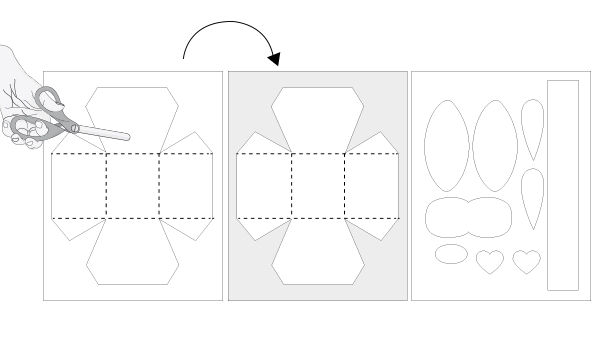 molde de canasta de pascua para imprimir